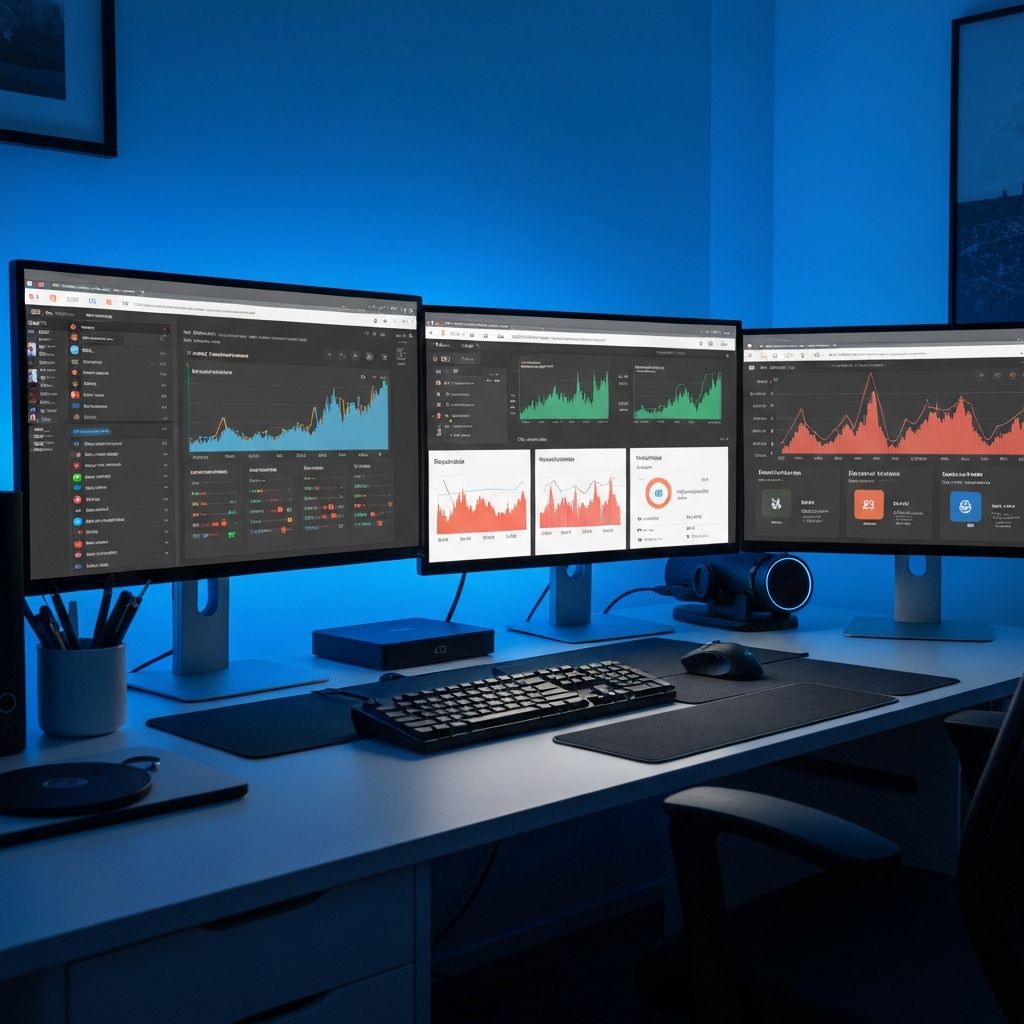 Publisher dashboard showing earnings and traffic analytics